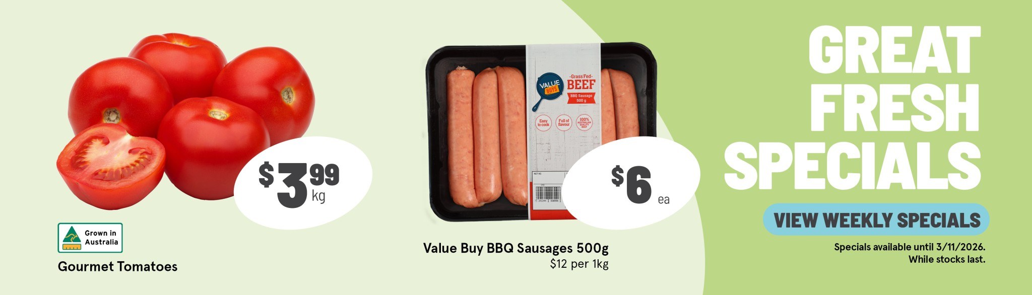 Weekly Fresh Specials 28 10 2026