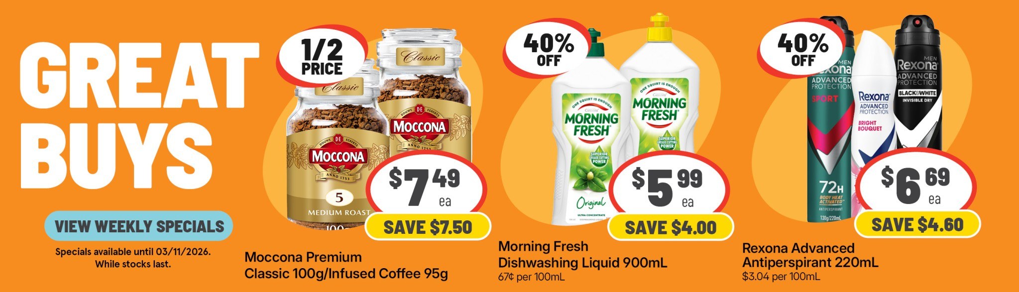Weekly Specials 28 10 20263
