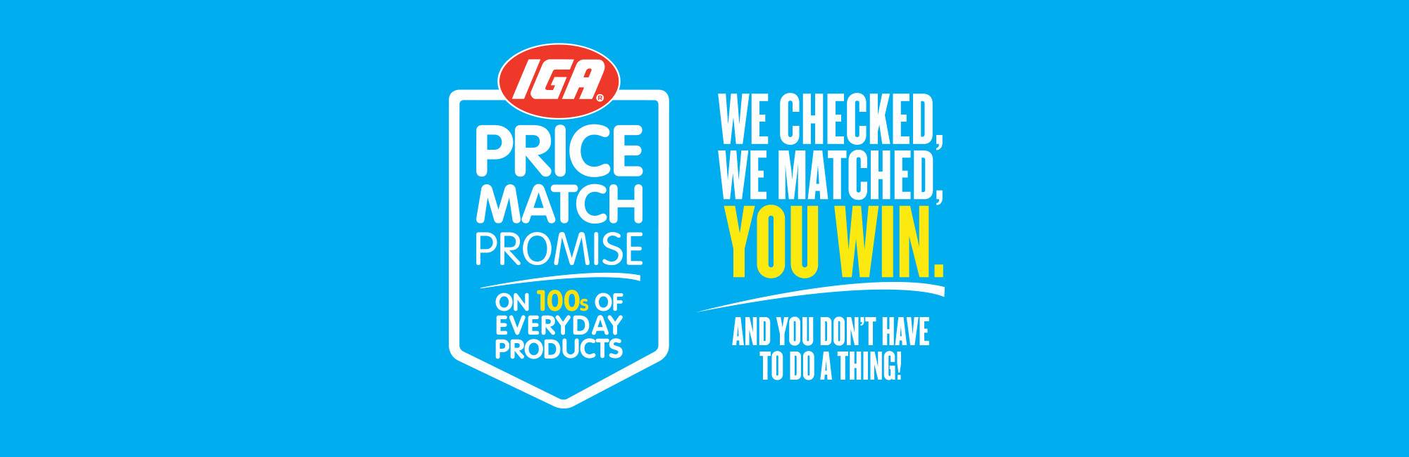 IGA Price Match Promise Header3