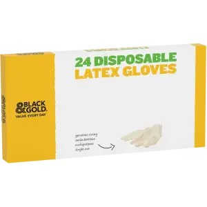 Black & Gold Latex Glove 24 Pack
