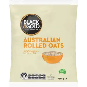 Black & Gold Rolled Oats 750g