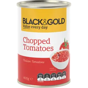 Black & Gold Chopped Tomatos Canned 400g