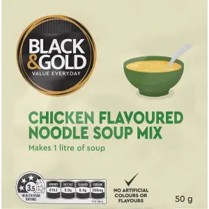 Black & Gold Chicken Flavoured Noodle Soup Mix 50g