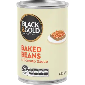 Black & Gold Baked Beans In Tomato Sauce 420g