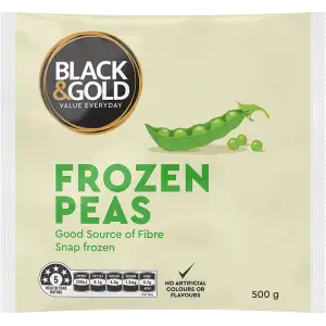 Black & Gold Frozen Peas 1Kg