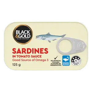 Black & Gold Sardines In Tomato Sauce 125g