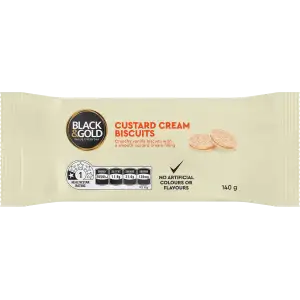 Black & Gold Custard Cream Biscuits 140g