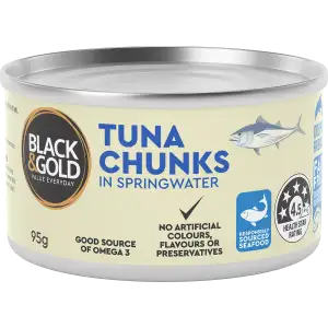 Black & Gold Tuna In Springwater 95g