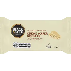 Black & Gold Chocolate Wafer Cream 125g B
