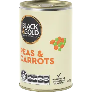 Black & Gold Peas & Carrots 420g