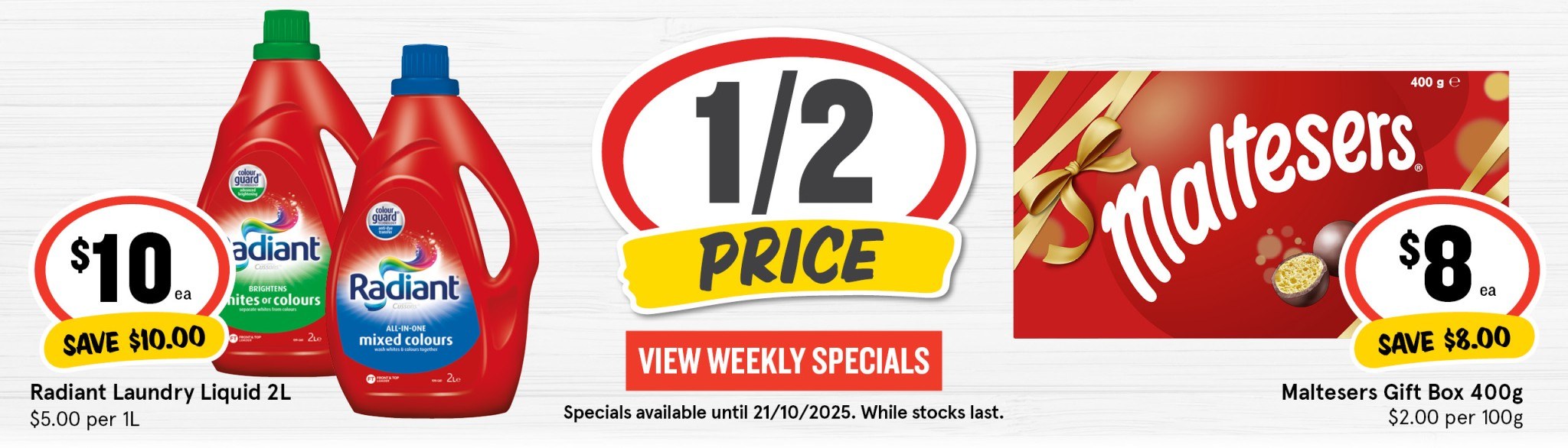Weekly Specials 15 10 25