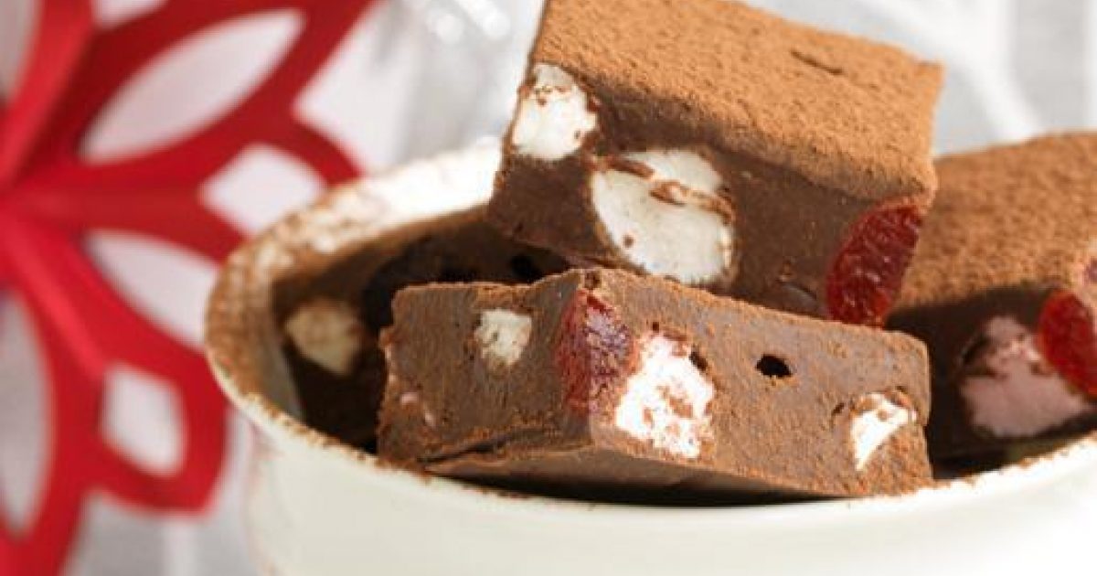 Cherry Chocolate Christmas Fudge recipe- IGA Tasmania