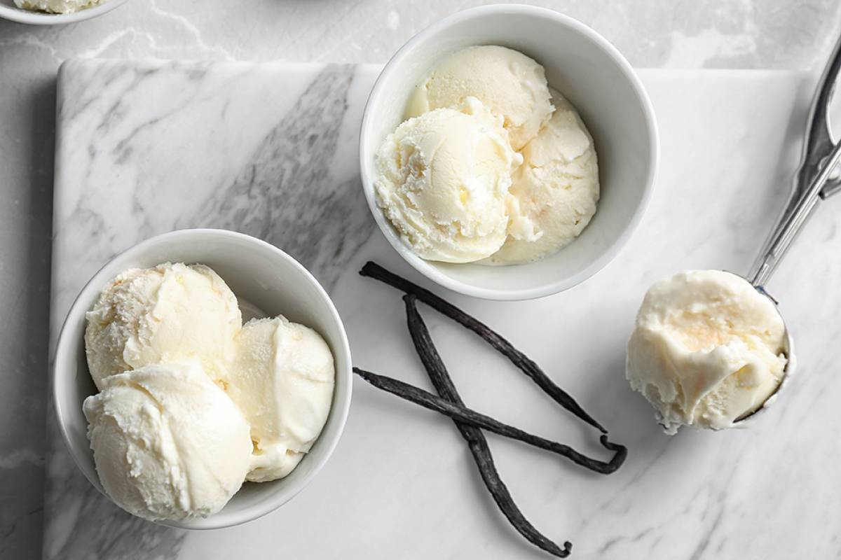 Vanilla Ice Cream in Bowls