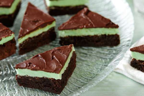 Chocolate and Mint Layer Triangles