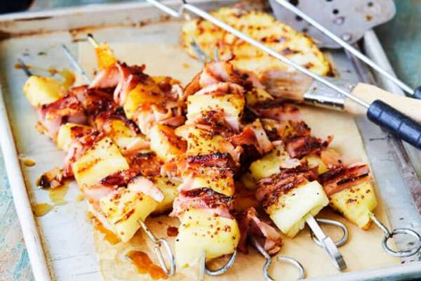 Ham & Pineapple BBQ Shish Kebabs