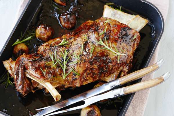 Slow Cooked Lamb with Onion and Rosemary