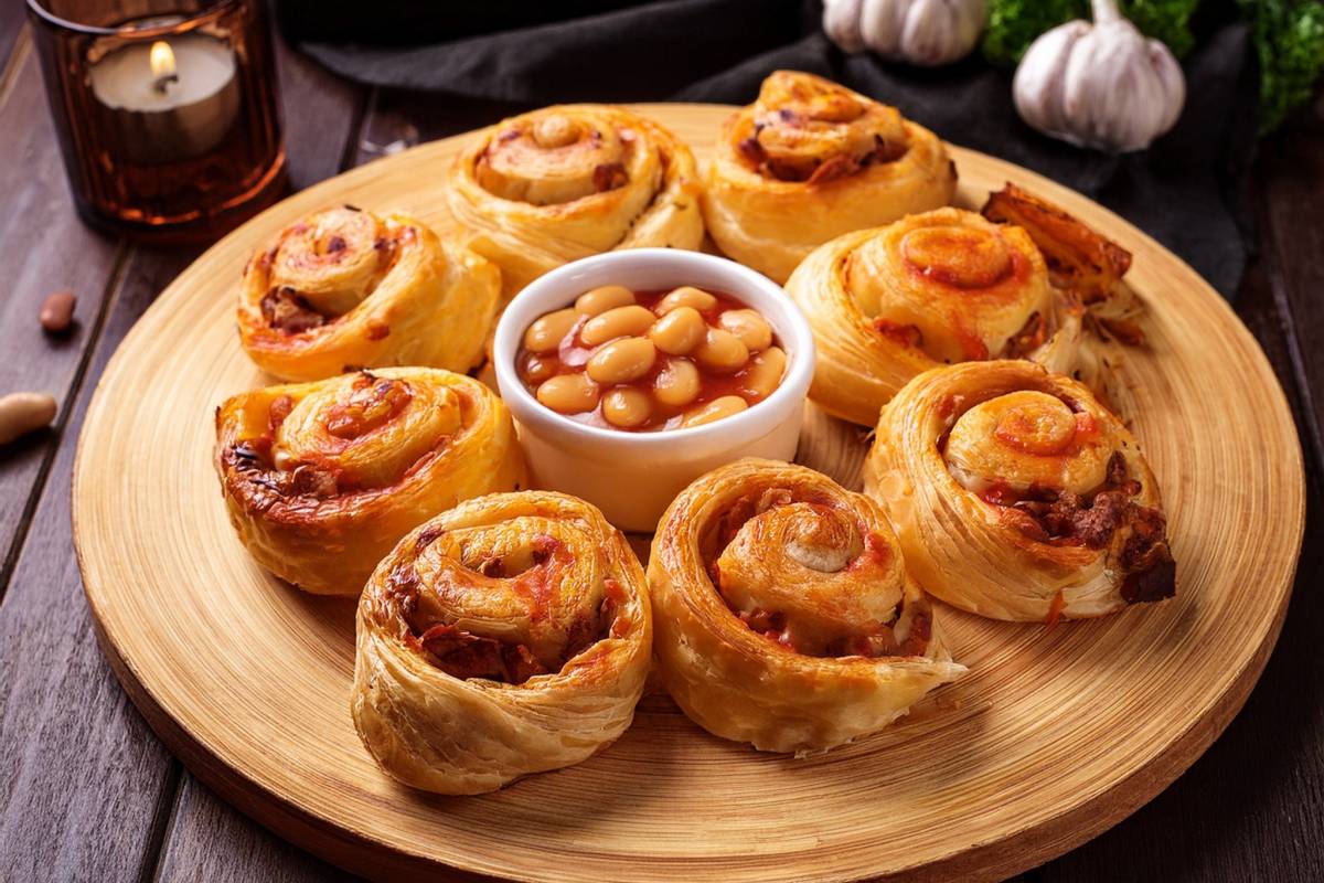 Pinwheels Baked Beans Cheese