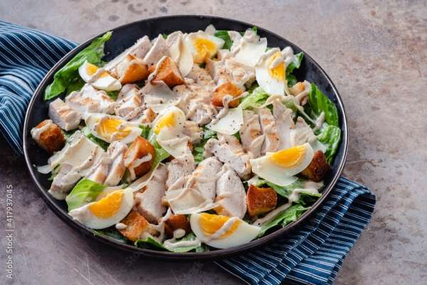Chicken Caesar Salad with Gluten Free Croutons