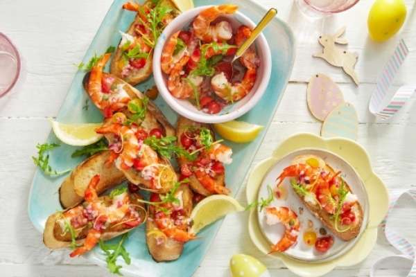 Lemon Prawn Bruschetta